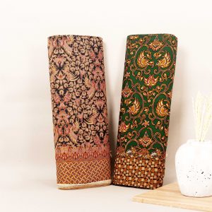 kain batik yang cocok untuk dijadikan bahan batik segala acara dengan nuansa hitam dan hijau